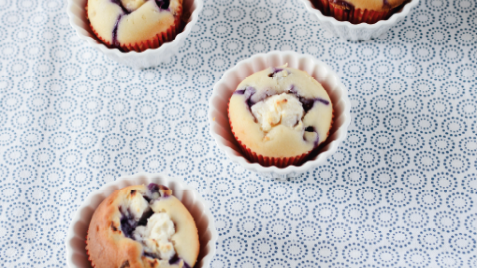 Recept: cupcakes op met blauwe bessen